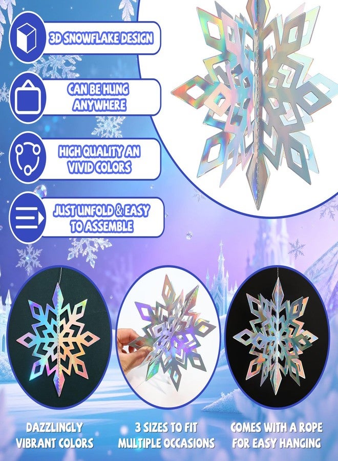 Bolake Snowflakes Decorations Frozenn Birthday Party Decorations Snowflakes Garland Hanging Decorations Winter Christmas Decorations for Winter Wonderlands Christmas Birthday Party Decorations - Image 5